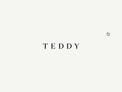 Teddy Logo Animation Hoverstate animation branding design illustrator logo type typography ui vector web