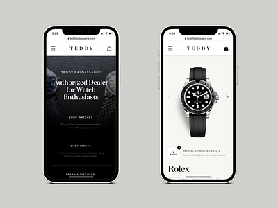 Watch Landing Page & Product Page Mobile Design animation design iphone minimal typography ui ux vector web website
