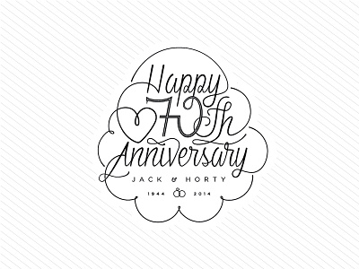 Anniversary Table Card anniversary card drawn hand lettering invite lettering script table wedding