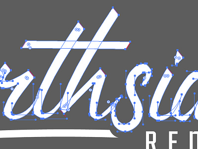 NorthSide Rents branding branding bézier curve hand illustrator lettering logo