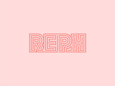 REPH Branding branding linear lines logo maze reales reject rejected stamp vector