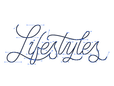 Lifestyles WIP bezier handles branding bézier hand lettering lifestyle logo script