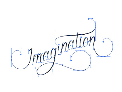 Imagination bezier beziers brush curves drawn hand lettering imagination lettering letters script type typography