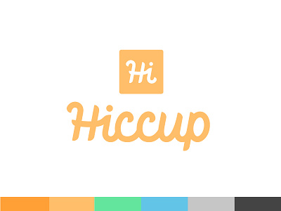 Hiccup App Icon and Branding app icon branding brush hand drawn identity iphone lettering media social startup type typography