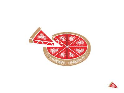 Deep Dish Pie 🍕 branding chicago deep dish distressed food icon illustration italian pie pizza sauce slice