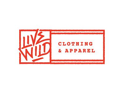 Live Wild branding clothing lettering logo typography