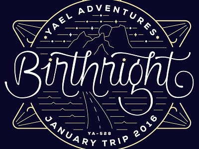 Birthright Lettering adventure birthright hand drawn illustration israel type typography