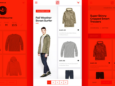 Apparel E-commerce Mobile Preview app clothing e commerce interface live wild mobile site ui website