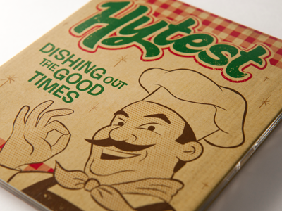 Dishing Out The Good Times box cd chef cover digipak illustration italian pizza record typography vintage