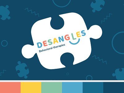 Desangles Behavioral Therapies - Logo Design autism autismo behavioral brand branding child children design game jigsaw kids logo niños puzzle terapias therapies vector