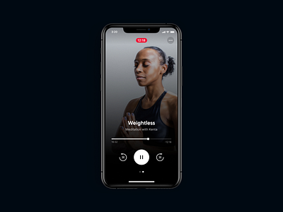 Aaptiv Workout Player aaptiv app design fitness ios meditation mockup music music player player product design ui user experience user interface ux visual design workout workout player