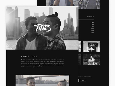 TIDES Website Preview hip hop logo music ui user experience user interface ux web design website
