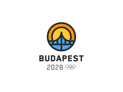 Budapest Olympic Bid Logo Concept bridge budapest icon logo logo design olympics symbol