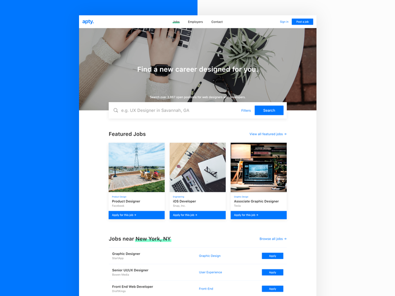 Apty Homepage Concept by Oliver Dumoulin on Dribbble