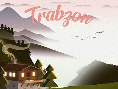 From Turkey Part 2: Trabzon above clouds birds clouds fog forest illustration misty mountain mountain house pine pine forest plateau sky sunrise sunset trabzon turkey woods