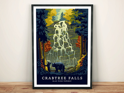 Crabtree Falls, Blue Ridge Parkway Travel Print