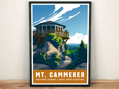 Mt. Cammerer Travel Illustration