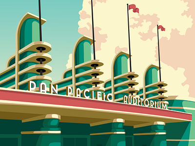 Pan Pacific Auditorium Poster Design