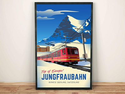 Jungfrau Railway Illustration