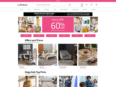 La Redoute Site Design coding design digital webdesign