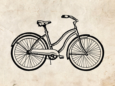 Spot illustration for Brickstore Pub rebrand atlanta austin bicycle bike illustration ink line work vintage