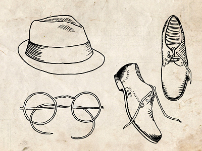 Dapper Fellow - Spot Illustrations for Brick Store Pub rebrand