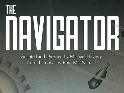 The Navigator - title detail adventure atlanta austin blue design illustration steampunk travel type typography vector