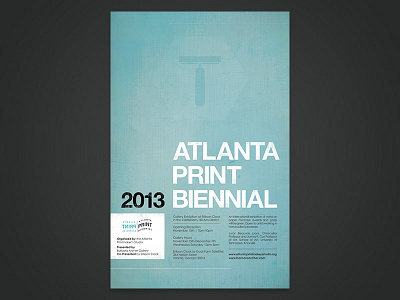 Atlanta Print Biennial Poster blue design grid helvetica layout modern poster print simple type typography
