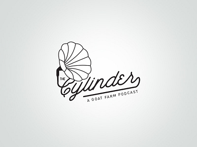 Cylinder Podcast Logo cylinder design gramophone illustration logo music podcast script