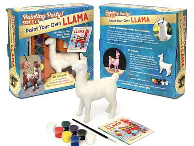 Paint Your Own Llama kit 3d book design branding conceptual graphic design packaging design product design toy design typography