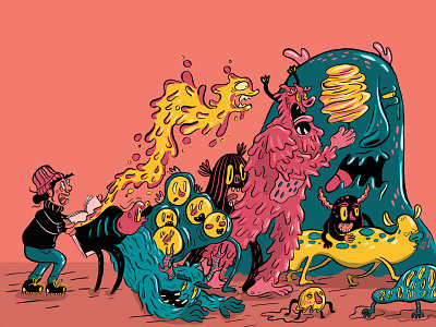 Imaginary Friends cartoon children digital friends funny character illustration imaginary monsters