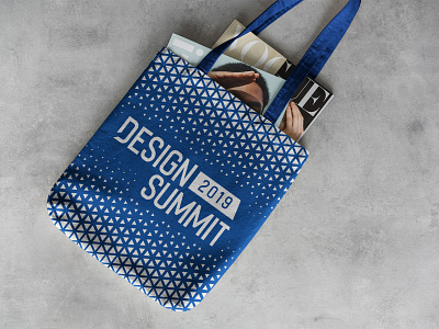 Design Summit Tote Bag Design abstract bag blue design exhibition design gift print summit swag tote bag white