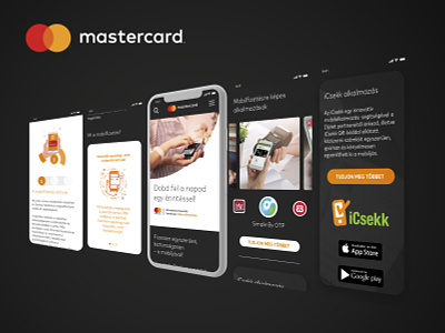 Mastercard Landing Redesign Concept on Mob. black design finance landing page mastercard mobile orange phone redesign ui user interface design webdesign
