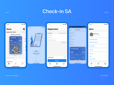 UI/UX Check-in SA iOS App