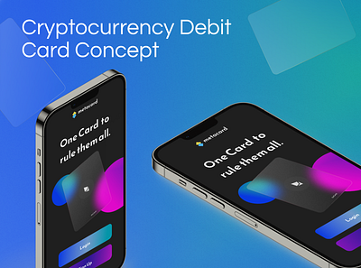 Crypto Debit Card UI Concept adobe xd design figma glassmorphism graphic design illustration interface login screen logo signup screen typography ui ux vector visual design