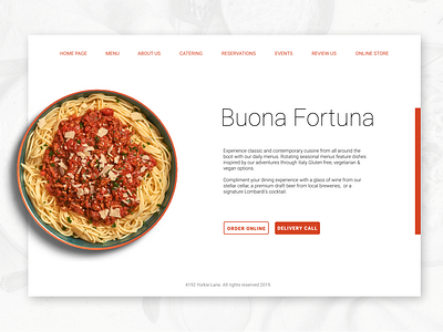 Landing page Buona Fortuna app apps design home page home page design italian landing landing page spaghetti ux ux ui web