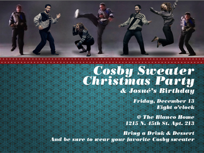 Cosby Sweater Christmas Party Invite