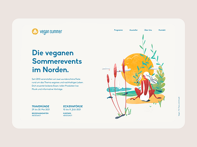 Vegan Summer Website design festival illu illustration landingpage ui ux vegan web webdesign website