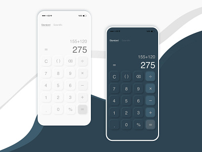 Daily UI 004 Calculator anamorphic app calculator dailyui dailyuichallenge dark mode dark theme dark ui design figma flat minimal mobile ui