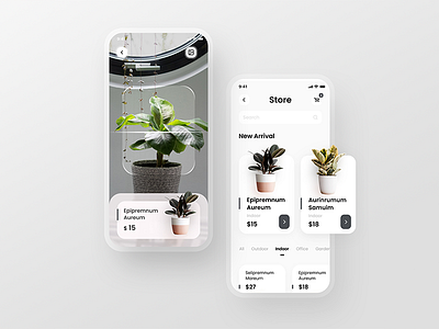 Plant shop app concept 🌿 app design flower green mobile mobile app mobile ui plant ui