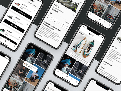 Sneakers App Design app design mobile shoes sneaker sneakers ui