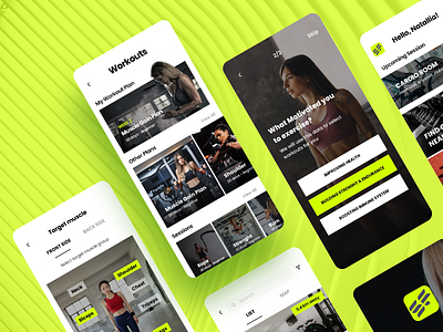 Fitness app fitness fitness app gym app health mobile app mobile app design mobile design muscle sport ui ux
