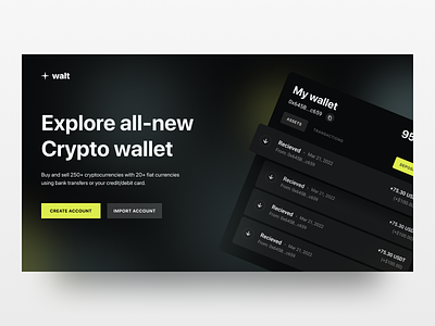 Crypto wallet app crypto currency design ui ux wallet