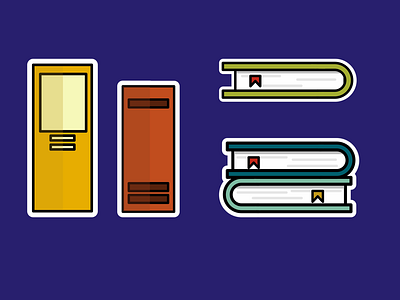 Book stickers 📚 assemblyapp books colour design illustration stickers