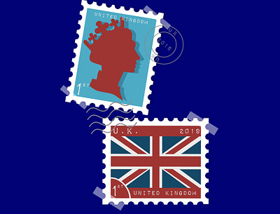U.K. Stamps- Weekly Warm-up assembly assemblyapp bold colour creative design illustration illustrations united kingdom weekly warm up