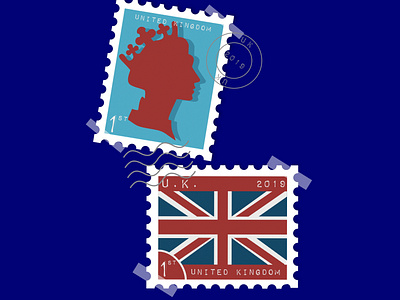 U.K. Stamps- Weekly Warm-up assembly assemblyapp bold colour creative design illustration illustrations united kingdom weekly warm up