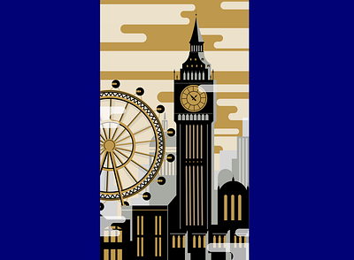 London ~ Weekly Warm-up assembly assemblyapp black and gold bold colour creative design illustration illustrations thankful theme weekly warm up