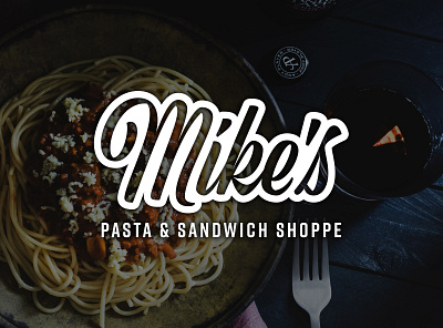 Mike's Pasta & Sandwich Shoppe Logo branding design logo typography vector