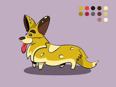 Corgi illustration animal art corgi dog flat illustration