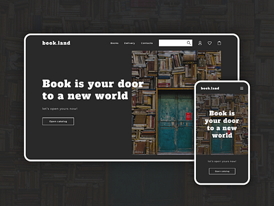 Bookstore website concept book concept dark design screen shop store ui web webdesign website